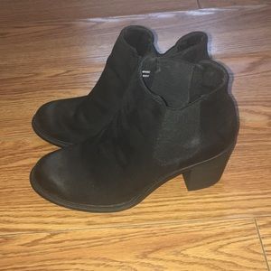 Black suede boots, size 8 1/2. Bought at target.